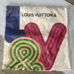 NEW Louis Vuitton Novelty Canvas Eco Tote Bag Shenzhen Exhibition LV